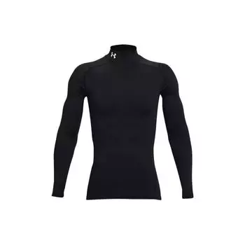 Сплошной цвет с логотипом Under Armour, компрессионная футболка с длинным рукавом, мужские топы, черный 1366072-001 XXXL