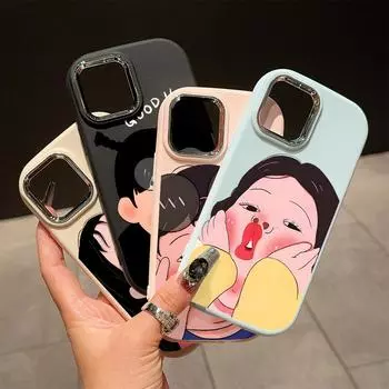 Сплошной цвет с серебряным краем линзы, жирный корпус, Мягкий ТПУ, жидкий силиконовый чехол, противоударный чехол для телефона для Xiaomi Redmi Samsung Redmi 10 синий