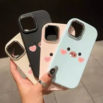 Сплошной цвет с серебряным краем линзы, жирный корпус, Мягкий ТПУ, жидкий силиконовый чехол, противоударный чехол для телефона для Xiaomi Redmi Samsung Redmi 10 синий