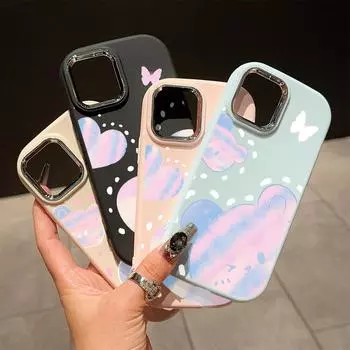 Сплошной цвет с серебряным краем линзы, жирный корпус, Мягкий ТПУ, жидкий силиконовый чехол, противоударный чехол для телефона для Xiaomi Redmi Samsung Redmi 10 синий