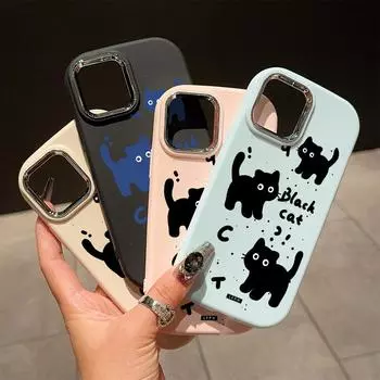 Сплошной цвет с серебряным краем линзы, жирный корпус, Мягкий ТПУ, жидкий силиконовый чехол, противоударный чехол для телефона для Xiaomi Redmi Samsung Redmi 10 синий