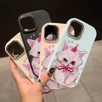 Сплошной цвет с серебряным краем линзы, жирный корпус, Мягкий ТПУ, жидкий силиконовый чехол, противоударный чехол для телефона для Xiaomi Redmi Samsung Xiaomi Poco C31 белый