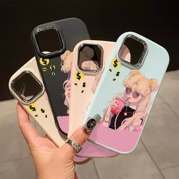 Сплошной цвет с серебряным краем линзы, жирный корпус, Мягкий ТПУ, жидкий силиконовый чехол, противоударный чехол для телефона для Xiaomi Redmi Samsung Xiaomi 12X белый