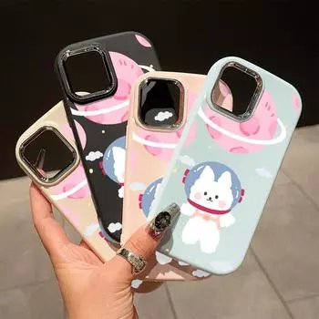 Сплошной цвет с серебряным краем линзы, жирный корпус, Мягкий ТПУ, жидкий силиконовый чехол, противоударный чехол для телефона для Xiaomi Redmi Samsung Xiaomi Poco M5S синий