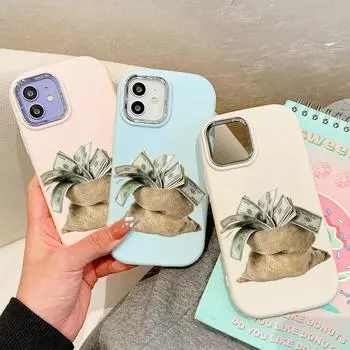 Сплошной цвет с серебряным краем линзы, жирный корпус, мягкий жидкий силиконовый чехол из ТПУ, противоударный чехол для телефона для Huawei Honor iPhone Infinix Tecno Vivo iPhone 13 Pro розовый