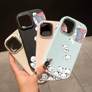 Сплошной цвет с серебряным краем линзы, жирный корпус, Мягкий ТПУ, жидкий силиконовый чехол, противоударный чехол для телефона для Xiaomi Redmi Samsung Xiaomi Poco C55 розовый