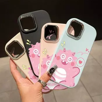 Сплошной цвет с серебряным краем линзы, жирный корпус, Мягкий ТПУ, жидкий силиконовый чехол, противоударный чехол для телефона для Xiaomi Redmi Samsung Samsung A04 розовый