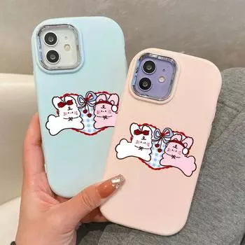 Сплошной цвет с серебряным краем линзы, жирный корпус, мягкий ТПУ, жидкий силиконовый чехол, противоударный чехол для телефона для OPPO Reno Realme OnePlus Realme Narzo N55 розовый