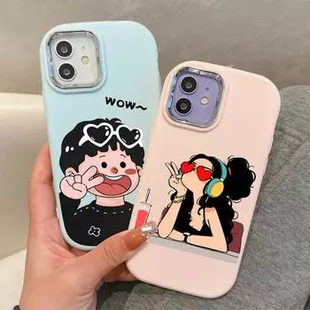 Сплошной цвет с серебряным краем линзы, жирный корпус, мягкий ТПУ, жидкий силиконовый чехол, противоударный чехол для телефона для OPPO Reno Realme OnePlus OPPO A15S розовый