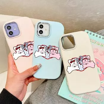 Сплошной цвет с серебряным краем линзы, жирный корпус, мягкий жидкий силиконовый чехол из ТПУ, противоударный чехол для телефона для Huawei Honor iPhone Infinix Tecno Vivo Huawei Nova 7 5G белый