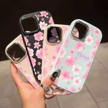 Сплошной цвет с серебряным краем линзы, жирный корпус, Мягкий ТПУ, жидкий силиконовый чехол, противоударный чехол для телефона для Xiaomi Redmi Samsung Redmi K40 Pro розовый