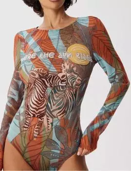 Сплошной цвет, сетчатый цельный бикини с v-образным вырезом, женский сексуальный плотный консервативный купальник из горячих источников L