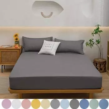 Сплошной цвет, шапка-кровать, 3 шт., универсальный защитный матрас Simmons, пылезащитный наматрасник, летний чехол 90*200+30cm темно-синий