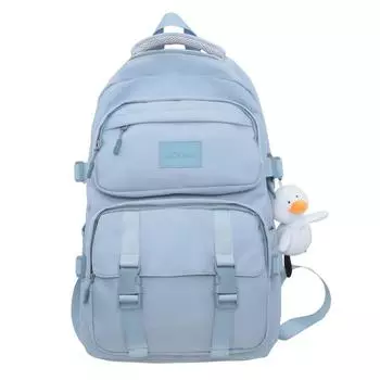 Сплошной цвет школьной сумки женский студенческий рюкзак чёрный