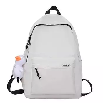 Сплошной цвет Студенческий школьный рюкзак Мужской большой вместительный дорожный рюкзак Женский рюкзак для школьников младших классов чёрный