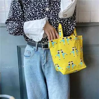 Сплошной цвет, сумка для ланча, небольшая тканевая сумка, холст для хранения клатча, сумка для ланча, косметичка 22*21*10CM