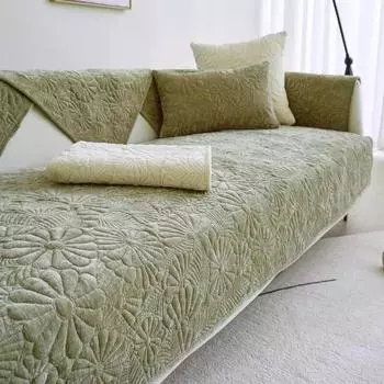 Сплошной цвет, утолщенный плюшевый чехол для дивана, Европейский универсальный чехол для дивана, чехол для полотенца, чехол для дивана, дивана, полотенца, декор для гостиной 70x70cm 1pcs