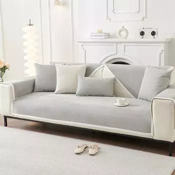 Сплошной цвет в скандинавском стиле, водонепроницаемая диванная подушка с защитой от царапин, универсальный чехол для дивана Four Seasons Corn, нескользящий чехол, подушка для полотенец 70*70cm