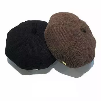 Сплошной цвет, восьмиугольная шляпа, женская весенне-осенняя винтажная модная кепка газетчика, уличный берет, элегантная хлопковая шапка художника, шапка 54-59cm чёрный