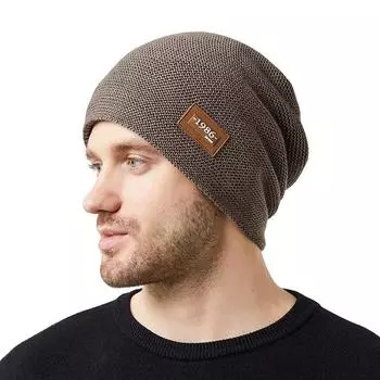 Сплошной цвет вязаный пуловер Кепка осень-зима бархатный толстый теплый пуловер для защиты ушей чёрный