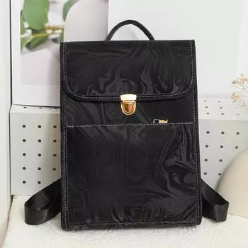 Сплошной цвет женщин рюкзак Оксфорд дорожная сумка чёрный