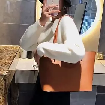 Сплошной цвет, женская сумка и кошелек из искусственной кожи, роскошные модные сумки на ремне большой вместимости, женские дизайнерские сумки-тоут для покупок