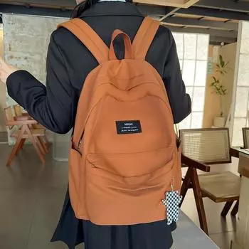 Сплошной цвет женский рюкзак для младших школьников, старшеклассников, школьный рюкзак, женский рюкзак большой вместимости
