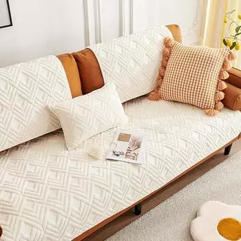Сплошной цвет, зимняя хрустальная бархатная подушка для дивана, утолщенная плюшевая подушка, нескользящий кожаный чехол для дивана, простой 70*70cm