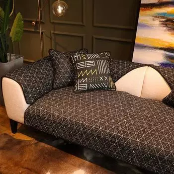 Сплошной цвет, зимняя плюшевая подушка для дивана, обычный противоскользящий чехол для дивана «Императорская наложница», «Четыре сезона», простая подушка. 70*70cm