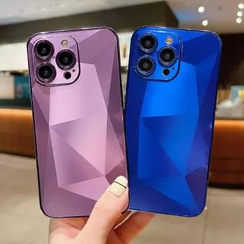 Сплошной цветной блестящий чехол для телефона с бриллиантами для iPhone 15 14 13 12 11 Pro Max 14 15 Plus противоударный блестящий мягкий силиконовый чехол-рамка For iPhone 11 Pro Max чёрный