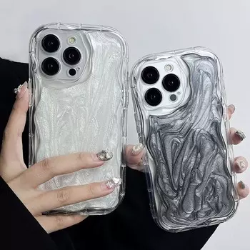 Сплошной цветной чехол для телефона с кремовой текстурой для iPhone 14 Pro Max 13 12 11 Pro Max X XR XS 7 8 Plus Art Graffiti, мягкая задняя крышка из ТПУ For iPhone X