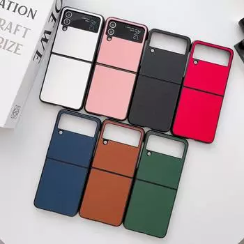Сплошной цветной чехол для телефона Samsung Galaxy Z Flip 1 2 3 4/Z Fold 3 4, защитный чехол с полной задней частью For Z Flip 1 or 2 красный