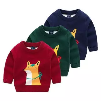 Сплошной цветной джемпер с героями мультфильмов для мальчиков, детская осенняя верхняя одежда, повседневный трикотаж 120