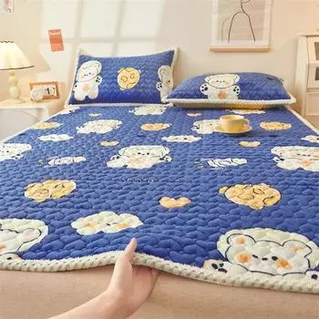 Сплошной цветной матрас с татами, студенческое общежитие, аренда дома, матрас из молочной муки, мягкий матрас, тонкий матрас с принтом 90x200cm 1pc