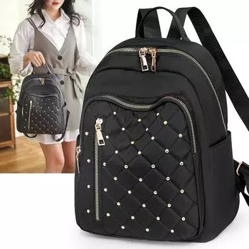 Сплошной цветной рюкзак Женский рюкзак большой емкости с заклепками