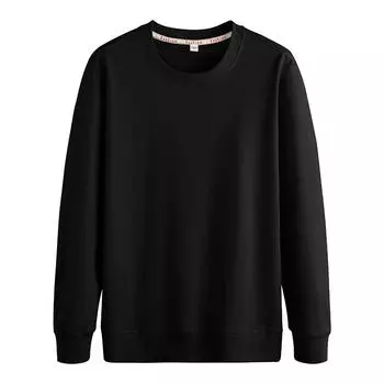 Сплошной цветной свитер с круглым вырезом, мужская спортивная куртка, футболка с длинными рукавами M