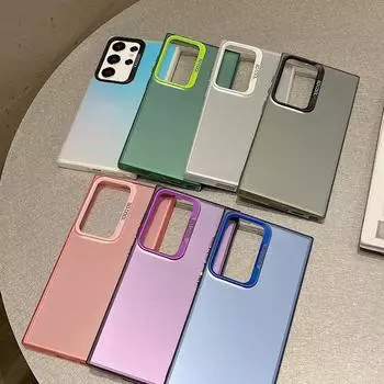Сплошной цветной защитный чехол для телефона с защитой от падения для iPhone Samsung Xiaomi Redmi Honor для Samsung S24 Ultra для Redmi 13C Защитная крышка для объектива Бампер Xiaomi Mi 11 Lite