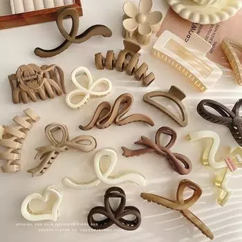 Сплошные черные матовые большие акриловые заколки-крабы для волос, заколки-акула, заколки-крабы, головные уборы для женщин, аксессуары для волос