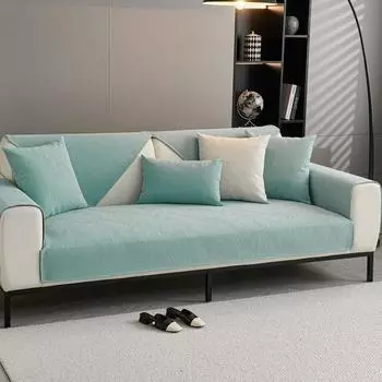 Сплошные цветные чехлы для кресел, диванов, диванов, водонепроницаемые жаккардовые чехлы из синели, нескользящая защита для мебели, простые Cushion cover45x45cm