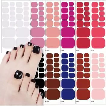 Сплошные цветные наклейки на ногти без выпечки, белые водонепроницаемые простые модные наклейки для ногтей, наклейки для маникюра 3 pcs with a set