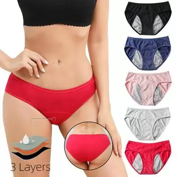Сплошные физиологические женские трусики с низкой талией, расширенные герметичные менструальные брюки, удобное дышащее женское нижнее белье для менструации XS