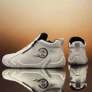 Сплошные мужские туфли для вождения, весна и осень, новый стиль, дышащая мужская обувь в горошек, кроссовки, деловая обувь, рабочая обувь, зимняя мужская обувь 39 бежевый