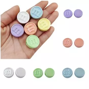 Сплющенные 10 шт. свободные бусины M с буквами, креативный браслет, изготовление плоских круглых бусин, УФ-цвет, кулон, подвески, материал, сделай сам, ювелирные аксессуары, акрил белый