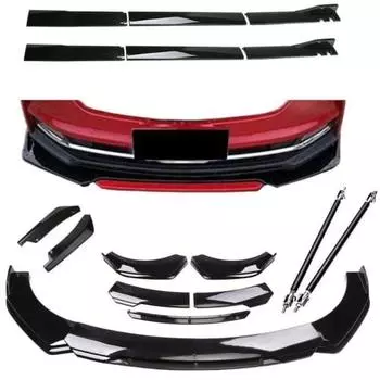 Спойлер бампера для новой модели Nissan 40 серии B4 серии DAYZ ROOX передний бампер спойлер глянцево-черный 4-секционный боковой спойлер задний спойлер спортивный стиль