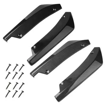 Спойлер для губ из углеродного волокна, защитная полоса для кузова автомобиля, защитная полоса для заднего бампера, защита крыла заднего бампера для седана, внедорожника, пикапа чёрный