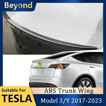 Спойлер из АБС-пластика для Tesla Model Y 2023, ремонт хвоста, крылья из углеродного волокна, крылья багажника, 2022, модель 3, авто 3 matte black ABS