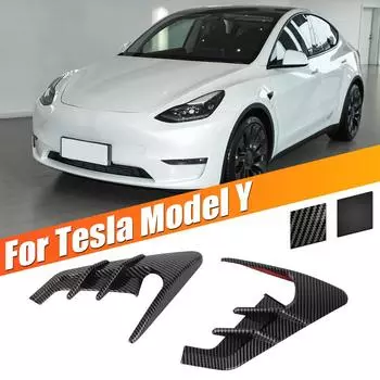 Спойлер от пыли для Tesla Model Y-2022/Model 3 2022, 2 шт., аксессуары для модификации, боковая панель автомобиля матовый черный