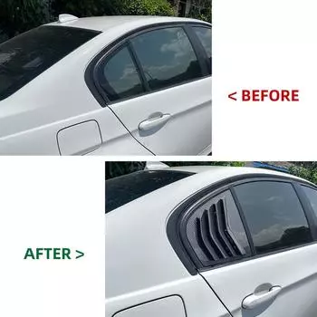 Спойлер заднего бокового окна автомобиля, разделитель, отделка для BMW 3 серии E90 320i 330i 325i M3 2005-2011, треугольные жалюзи, воздуховоды, спойлер