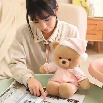 Спокойной ночи, медведь, свинья, плюшевая игрушка, кукла, детская мультяшная кукла, подарок на день рождения девушке 40cm