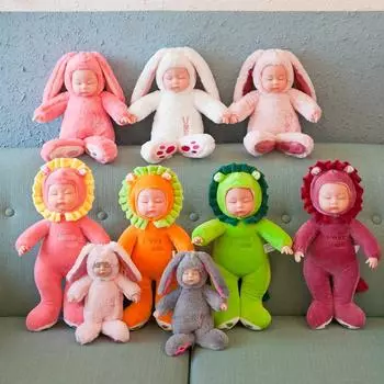 Спокойной ночи, спящая милая кукла, плюшевая игрушка, имитация детской куклы, спящая кукла, тканевая кукла, подушка, кукла, детский подарок 23cm